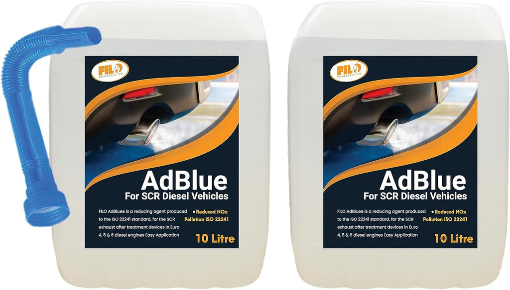 FILO AdBlue 10-20 Liters with Spout 1 X 10L – 2 X 10L Diesel Exhaust Fluid  Additive for SCR-Equipped Vehicles - Crystal Clean Diesel Treatment Fluid